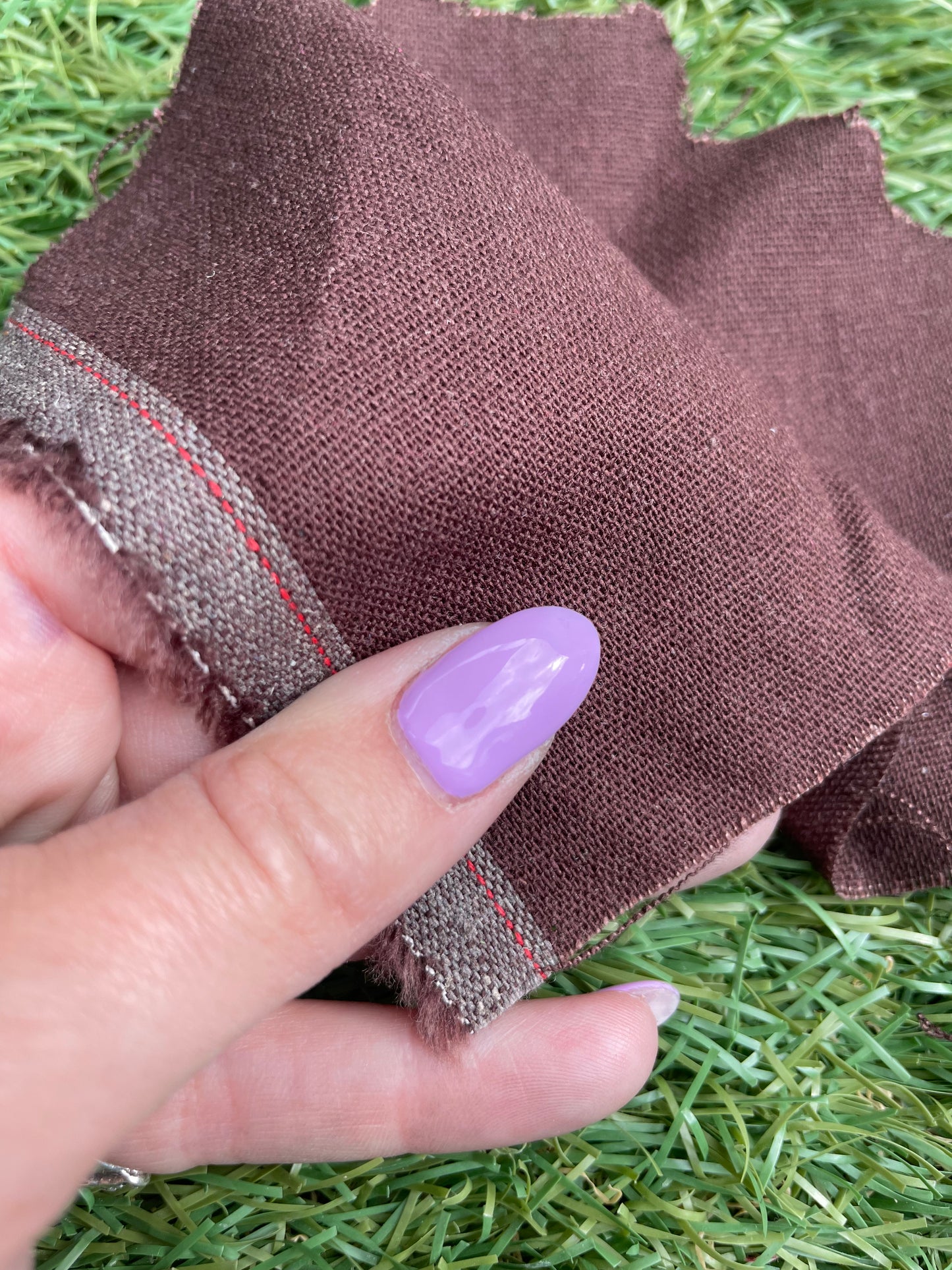 Brown Cotton Linen Solid Blend "Chocolate Day's"
