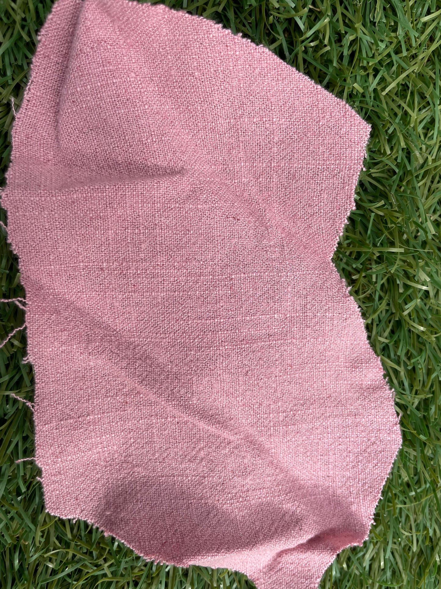 Light Pink Linen Rayon Blend Woven "Starfish Cove"