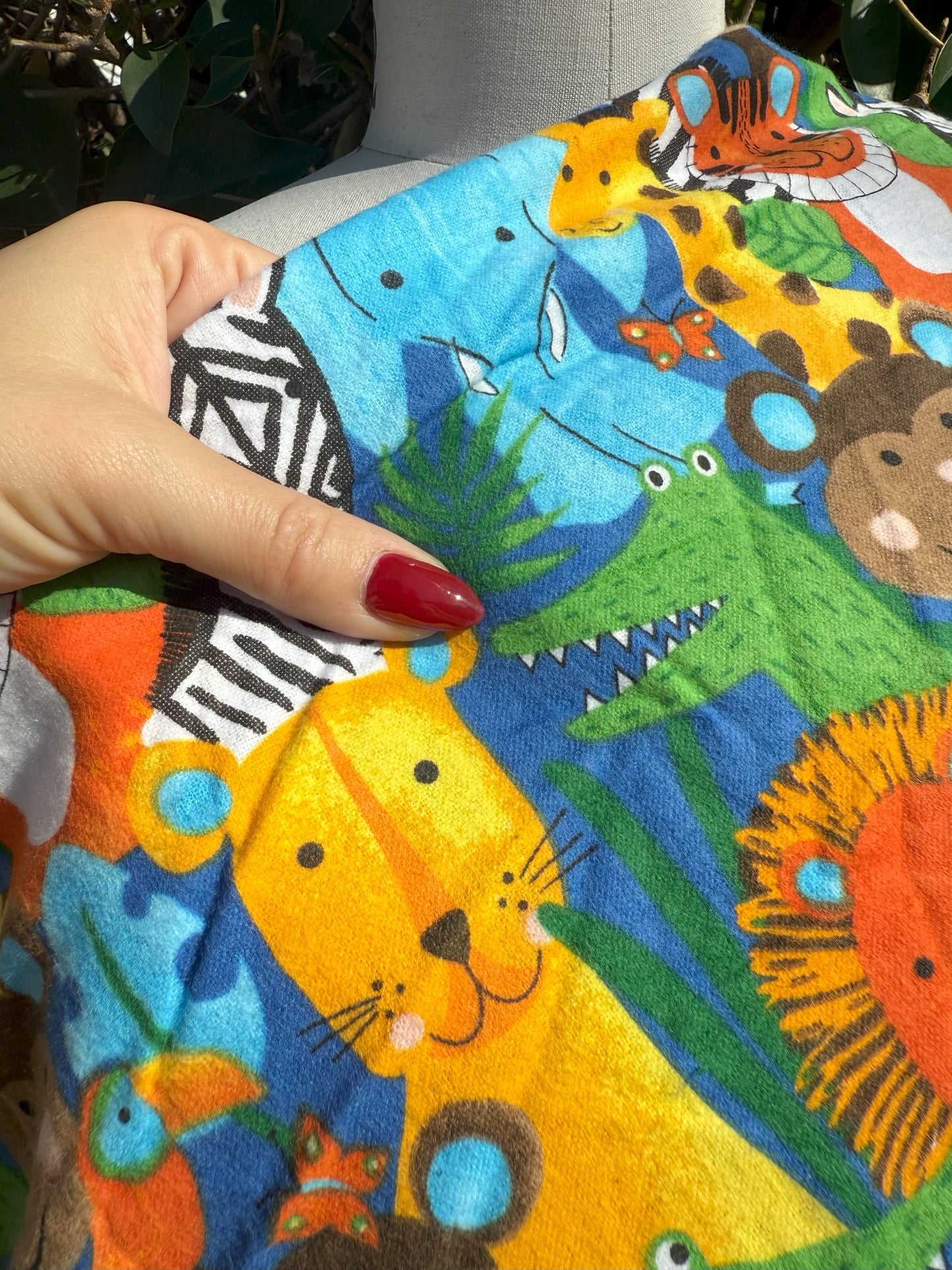 Multi Color Safari Animal Print Cotton Brushed Flannel "Wild Babies"