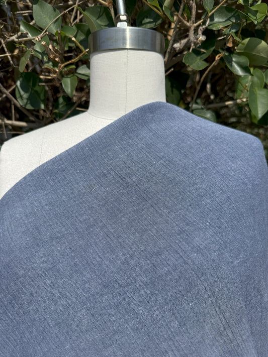 Blue Chambray Cotton Gauze Woven "Blue Genes"
