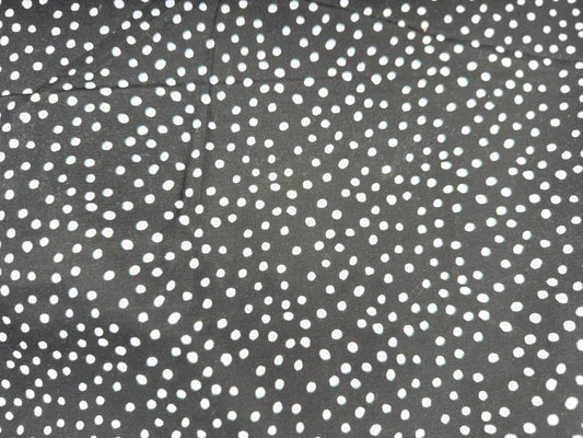 Black White Dot Print Quilt Cotton "Cha Cha Dot"
