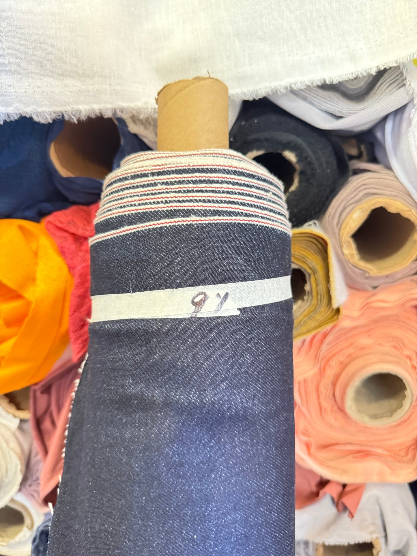 Baby Red-Japanese Selvaged Denim 9 Yards