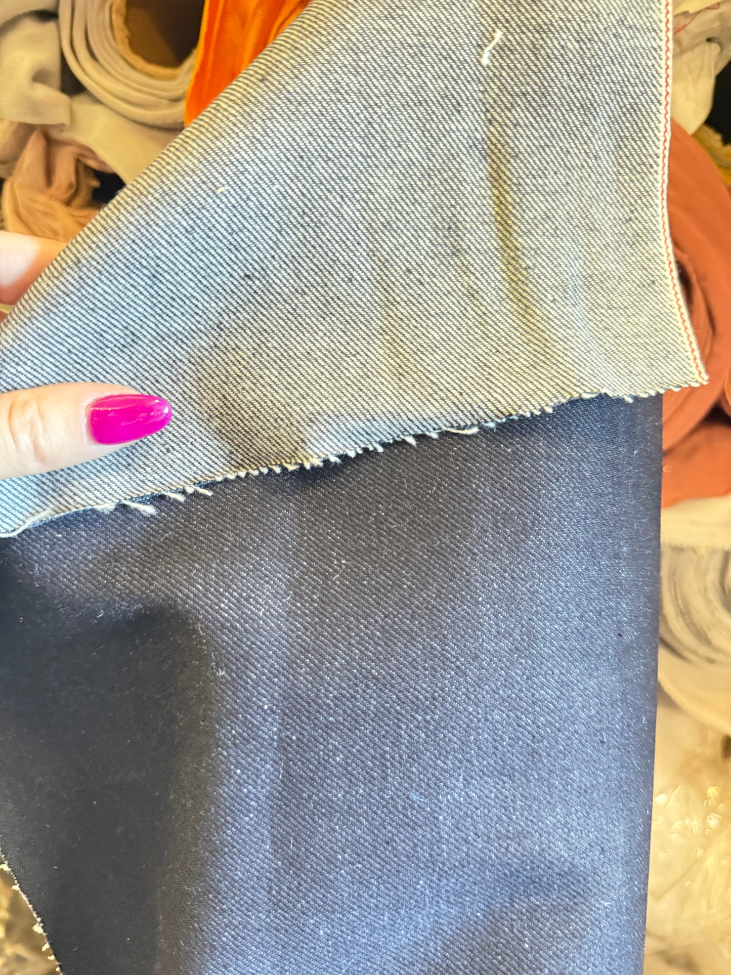 Baby Red-Japanese Selvaged Denim 9 Yards