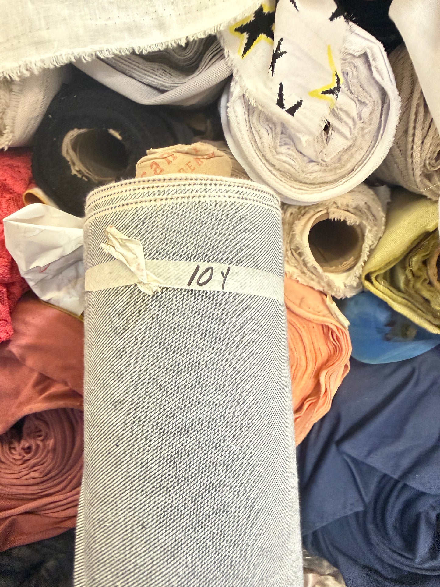 Walk the Line-Black Line Japanese Selvaged Denim 10 Yards