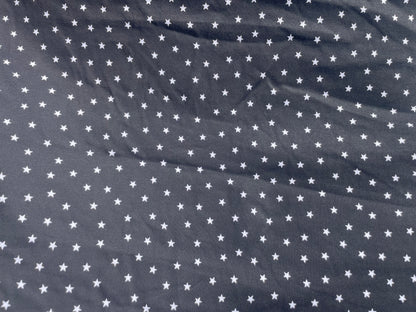 Black White Mini Star Print  thick Cotton Vintage Jersey  "I am a Star"