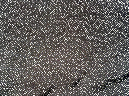 Black White Ditsy Dot Rayon Crepe "Ditsy Noir"