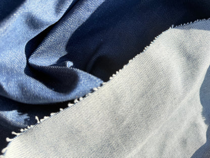 Midweight Denim Bright Medium Blue Cotton Woven "Lowell"