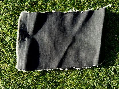 Charcoal Grey Denim Cotton Spandex Woven "Charlie"