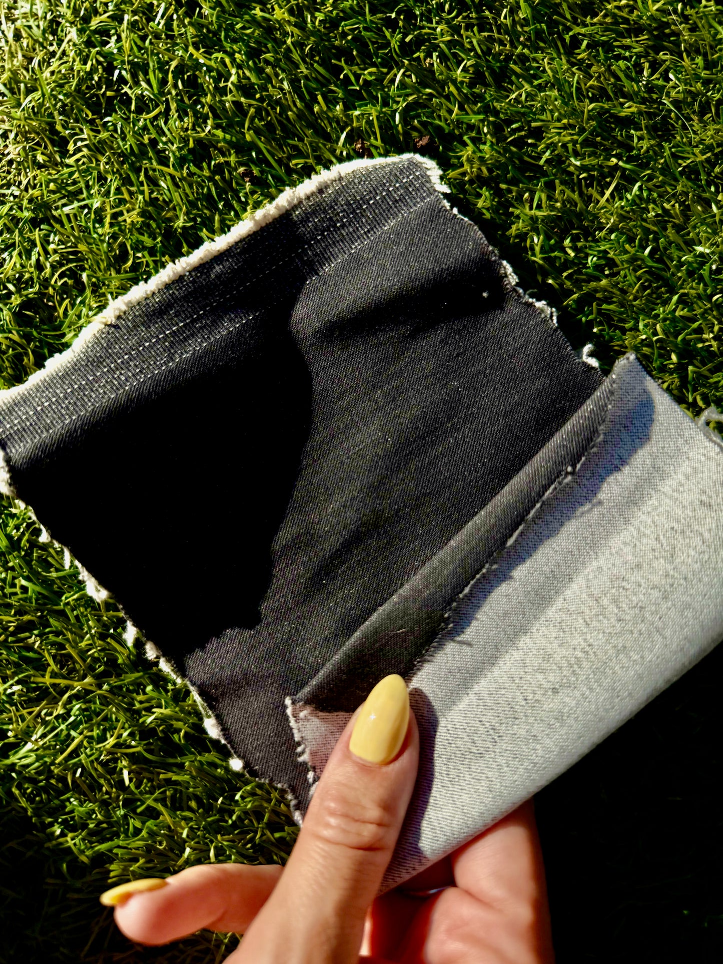 Charcoal Grey Denim Cotton Spandex Woven "Charlie"