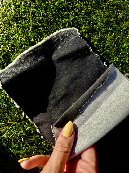 Charcoal Grey Denim Cotton Spandex Woven "Charlie"