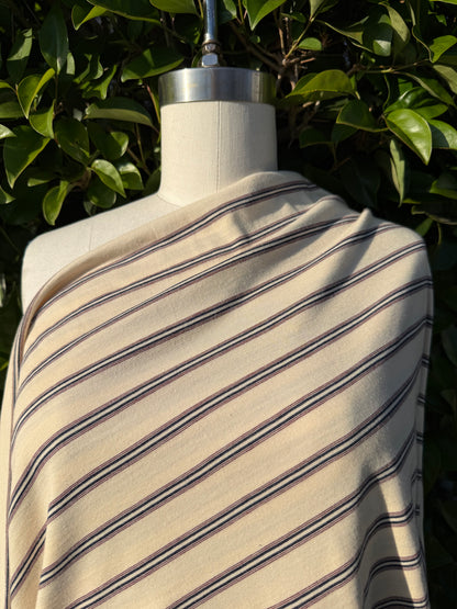 White Cream Blue Maroon Thin Stripe "Dougie"