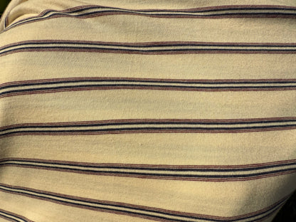 White Cream Blue Maroon Thin Stripe "Dougie"