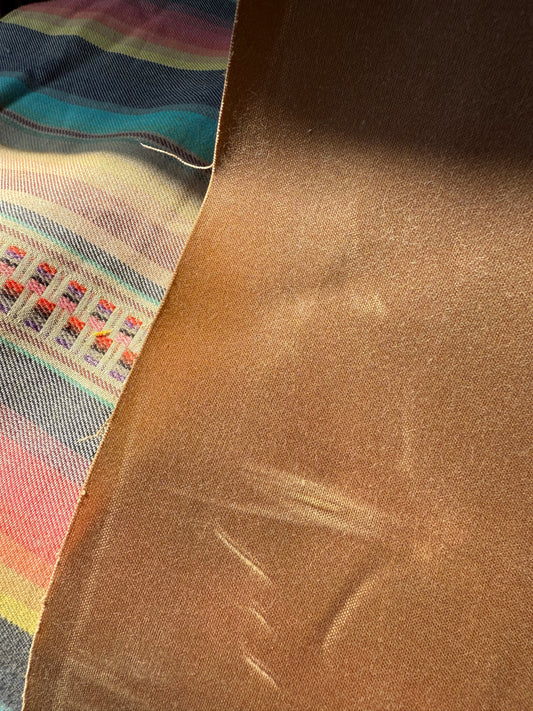 Brown Waxed Cotton Canvas Fabric By The  Yard "Tweedy Mountain"