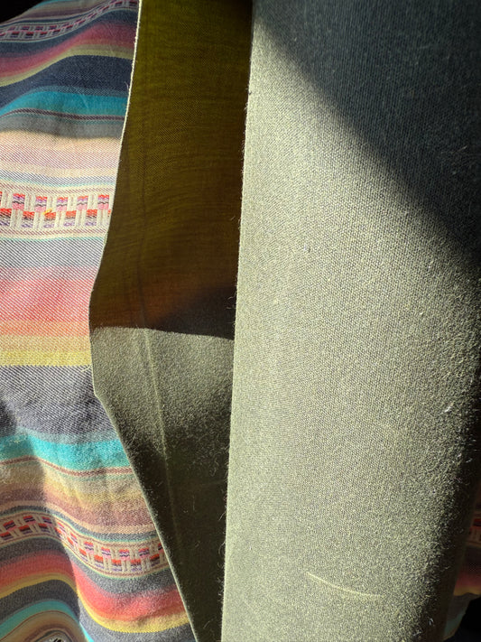 Olive Green Waxed Cotton Canvas Fabric By The  Yard "Fern Mountain"