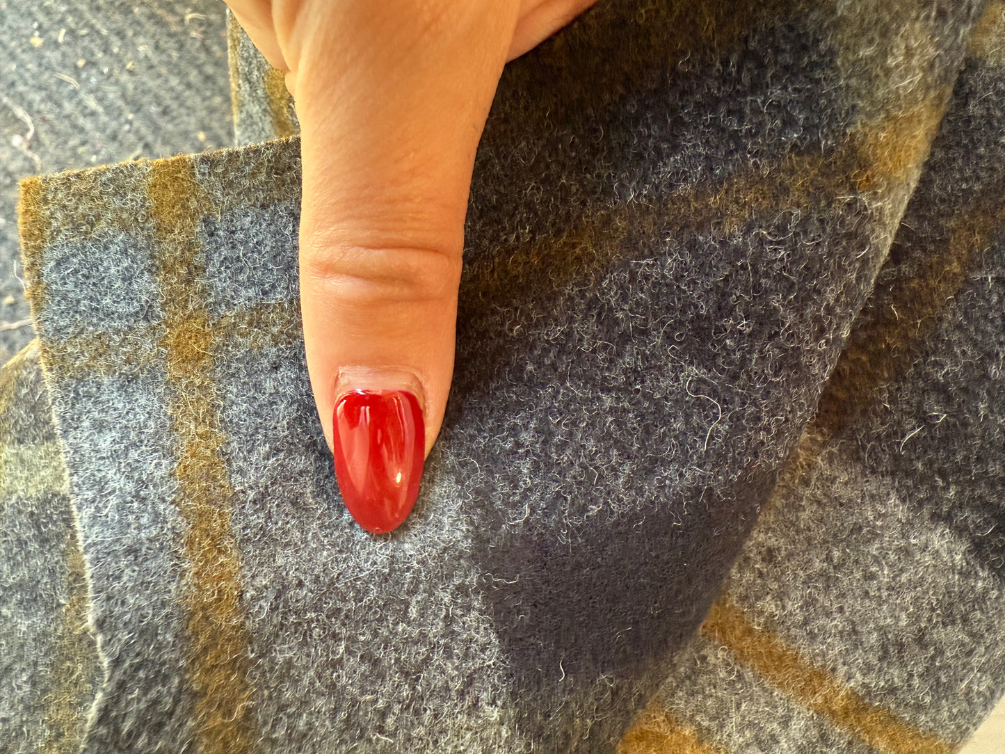 Grey Charcoal Black Yellow Plaid Coat weight Heavy Wool "Black Butte"