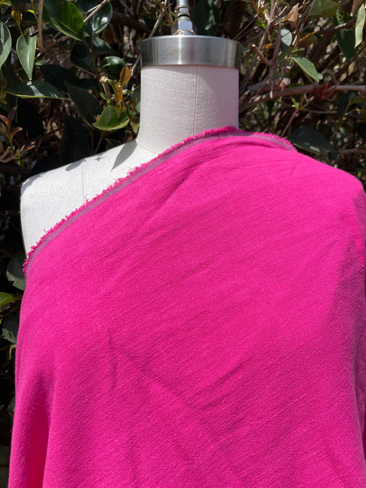 Fushia Pink Linen Rayon Blend Woven "Baja Mama"
