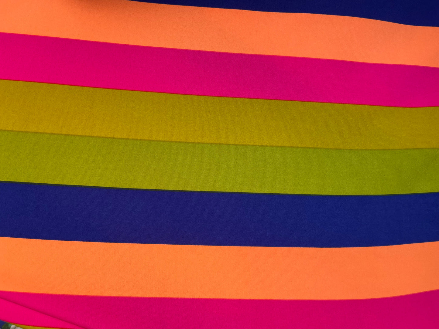 Bright Rainbow Polyester Spandex ITY Jersey Knit "Neon Pride"