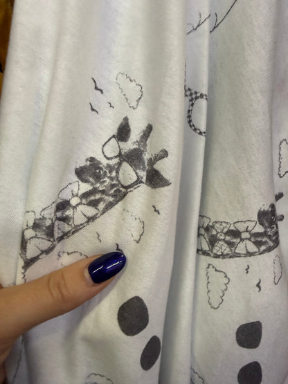 White Giraffe Sunglasses Animal Print Cotton Jersey Knit "Curious Giraffe"