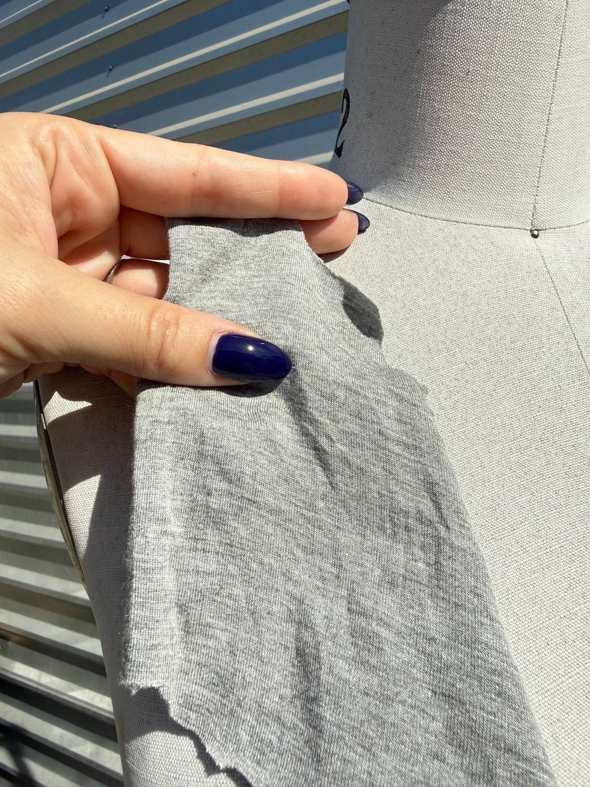 'Dove' Heather Grey Rayon Spandex Jersey – Deadstock | Pre-Cut Yardage