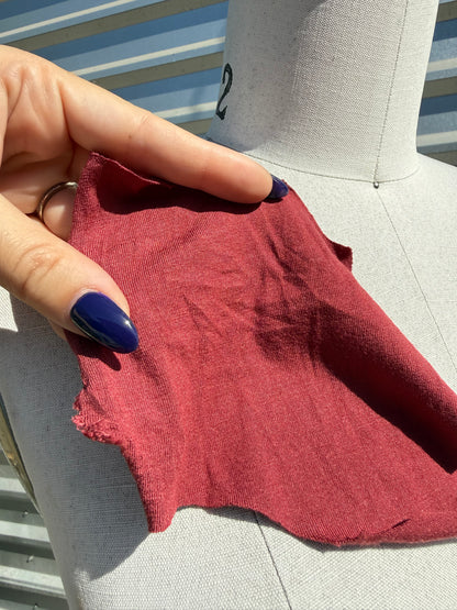 'Mom's Lipstick' Vintage Rose Pink Rayon Spandex Jersey – Deadstock | Pre-Cut Yardage
