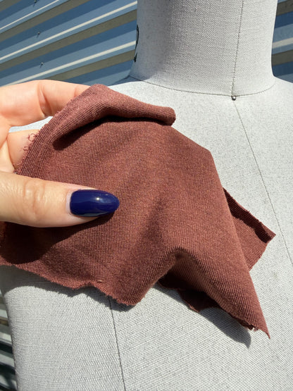 'Melted' Warm Brown Rayon Spandex Jersey – Deadstock | Pre-Cut Yardage