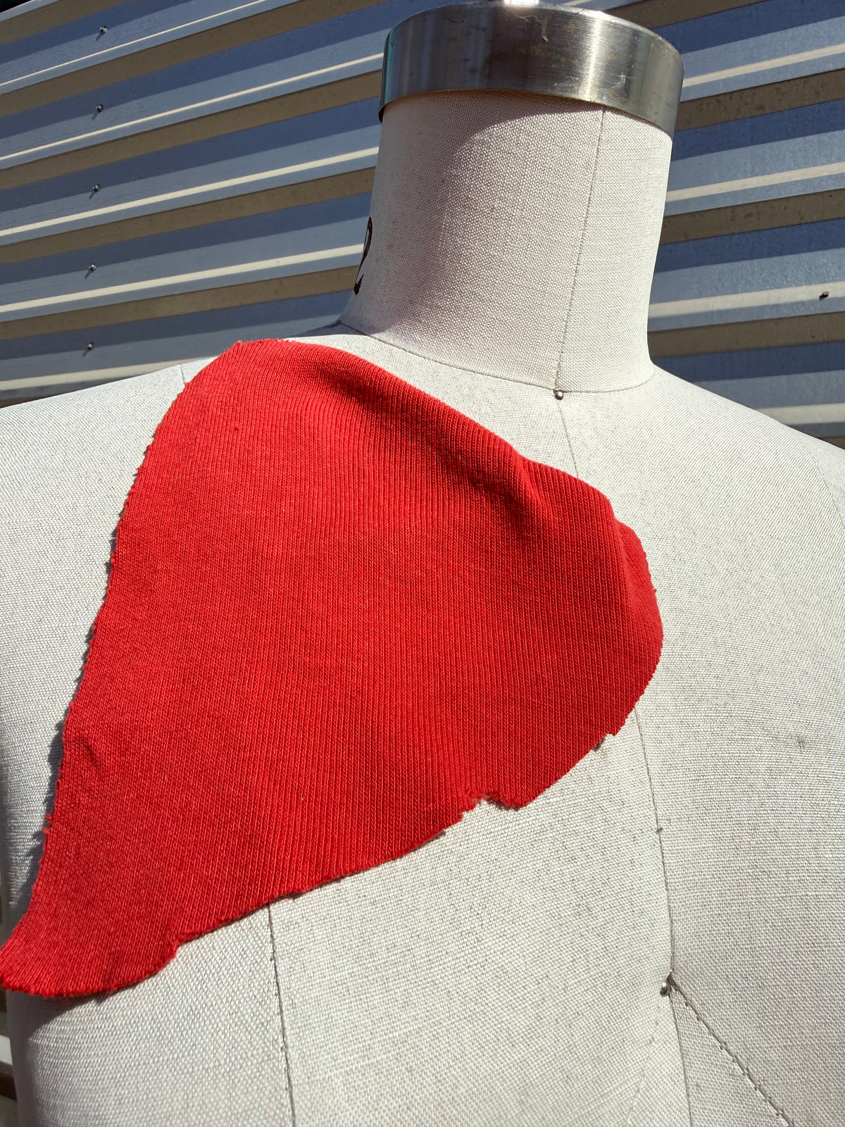 'Roma' Red Cotton Spandex 1x1 Rib Knit Jersey – Deadstock | Pre-Cut Yardage