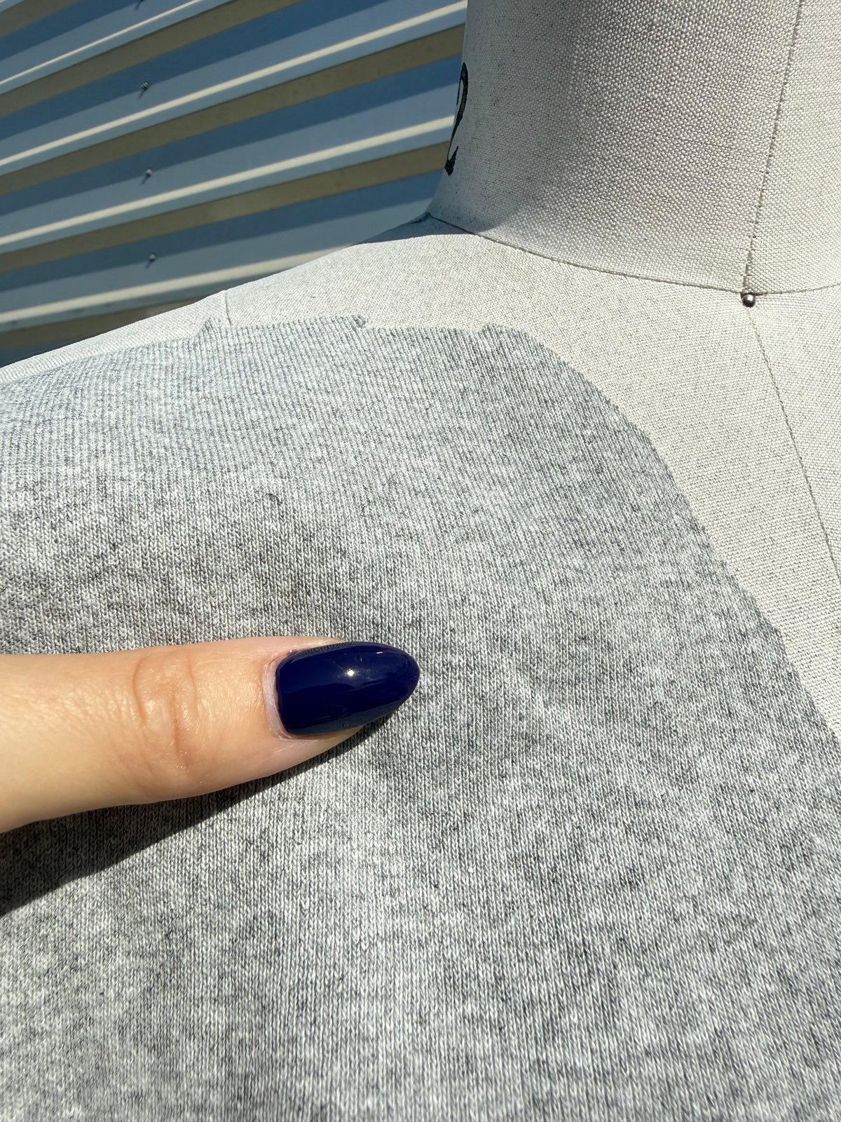 'Hella Heather' Light  Heather Grey Cotton Spandex 1x1 Rib Knit Jersey – Deadstock | Pre-Cut Yardage