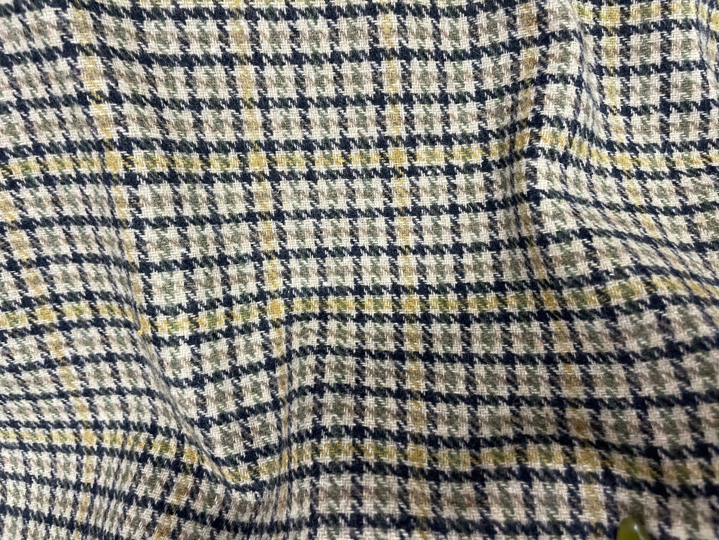 Taupe Olive Cream Brown Plaid Wool Polyester Flannel "Shake That, Oliver"