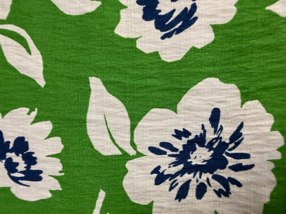 Green Blue white  Floral Rayon Fille "Vacay Kelly"