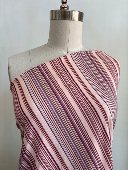 Purple Pink Stripe Cotton Spandex Jersey "Zuri"