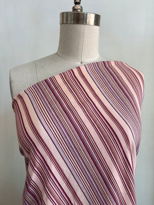 Purple Pink Stripe Cotton Spandex Jersey "Zuri"