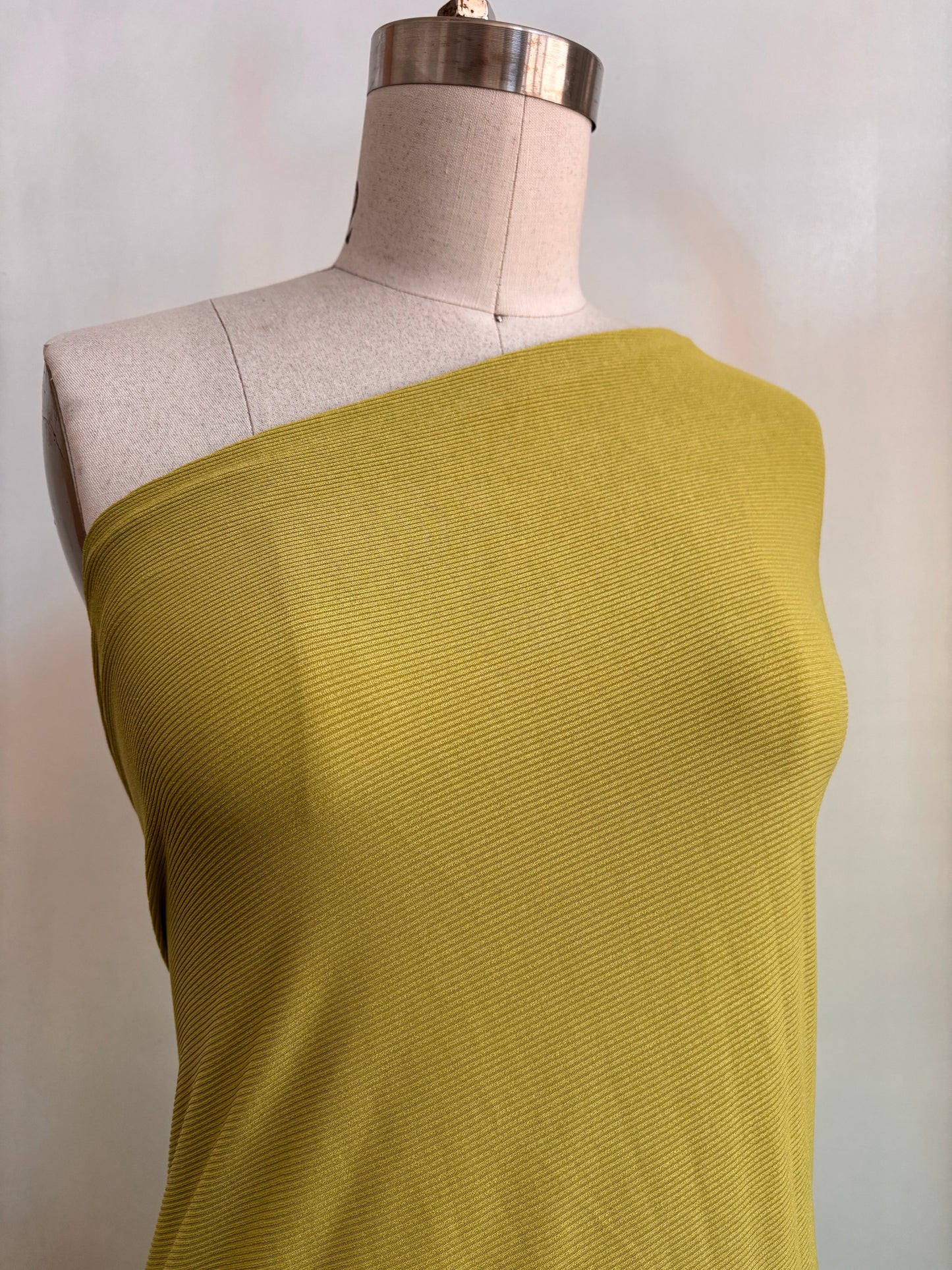 Citrine Yellow Rib Polyester Spandex Rib knit "Citrine"
