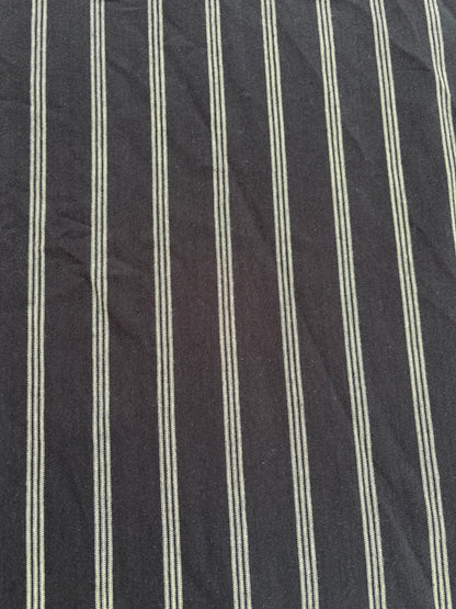 Black Yellow Stripe Cotton Jersey Knit "Devon"