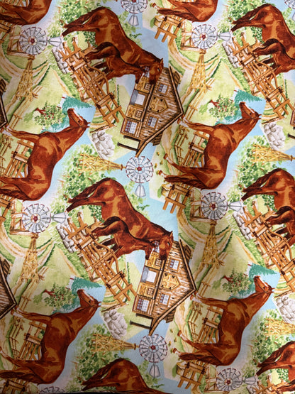 Wild Horses Print Quilt Cotton "Wild, Wild Horses"