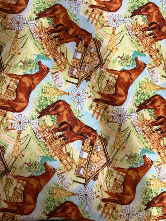 Wild Horses Print Quilt Cotton "Wild, Wild Horses"