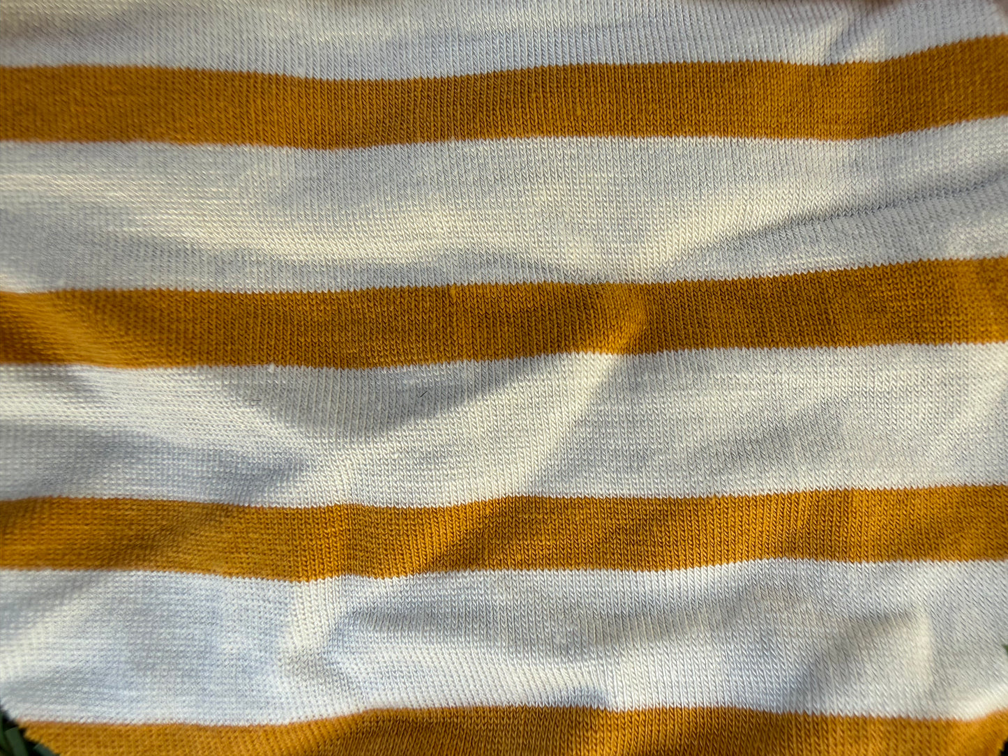 Yellow Gold White Stripe Rayon Spandex Jersey "Goldie"