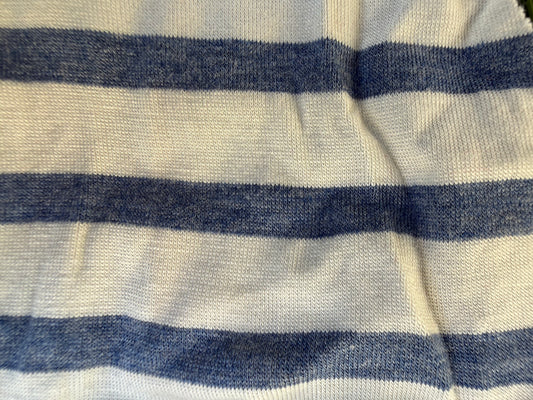 Blue White Stripe Rayon Spandex Jersey "Baby Andy"