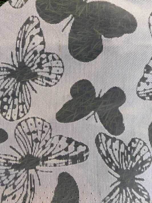 Light Pink Butterfly Sheer Organza Burnout Polyester Woven "Sweet Romance"