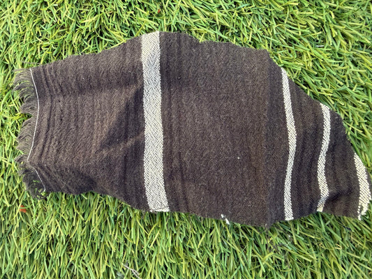 Black White Thin Stripe Cotton Gauze "Goth Sea Tea"