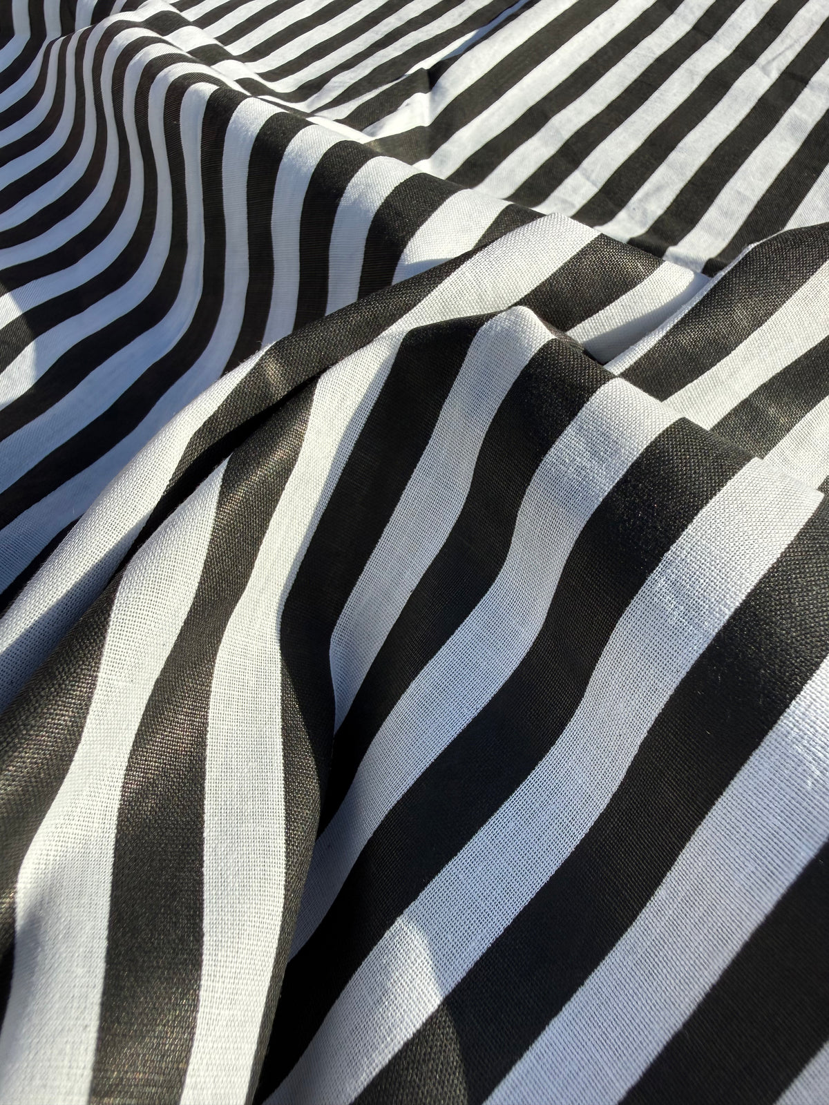 WhiteBlack Stripe Cotton Poplin Shirting Woven "Classic B. Juice"