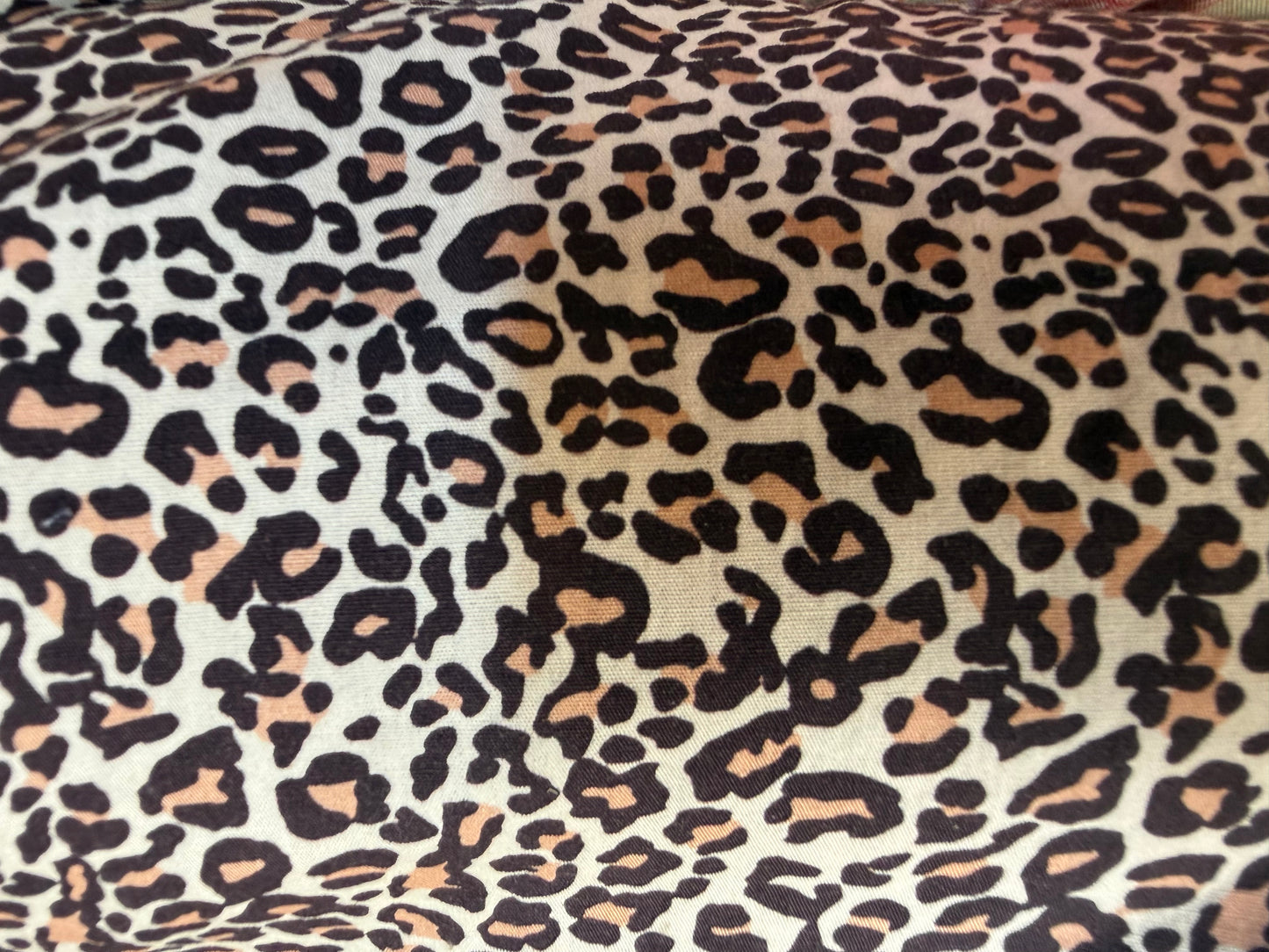 Leopard Tan  Print Cotton Polyester Spandex Sateen Woven "Peggy"