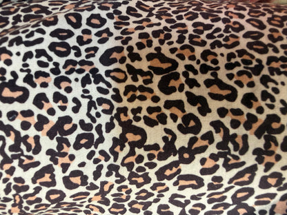 Leopard Tan  Print Cotton Polyester Spandex Sateen Woven "Peggy"