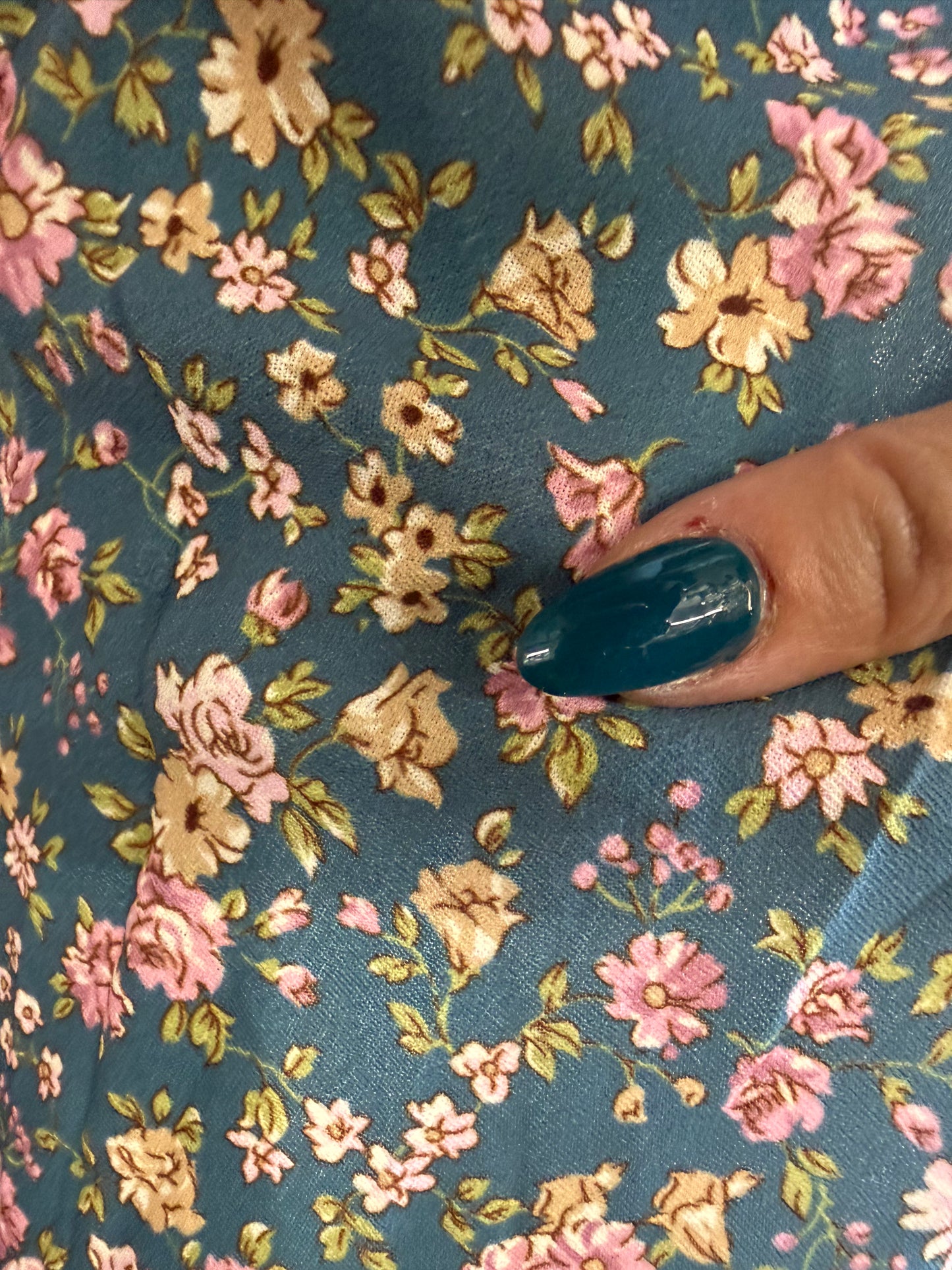 Blue Lavender Ditsy Floral Polyester Woven "Mia's Garden"