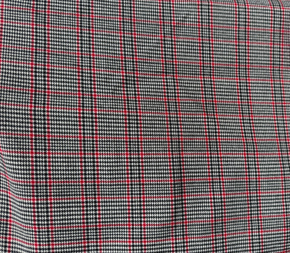 Black White Red Plaid Polyester Woven "Avril Pants 2.0"