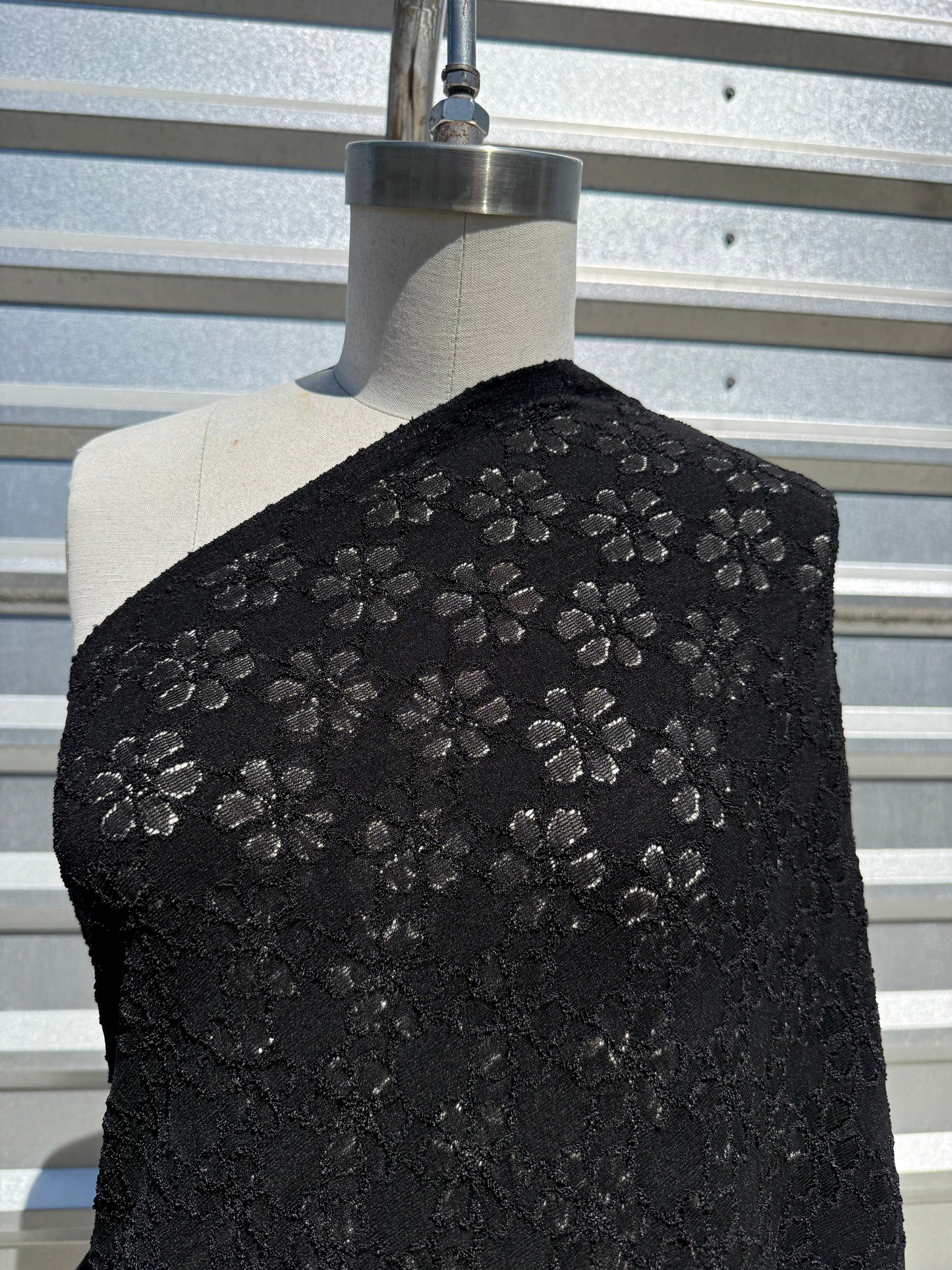 Black Daisy 90's  Polyester Spandex Knit "Moody Baby Spice"