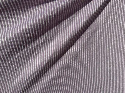 Lavender White Stripe Wavy Rib Rayon Spandex Knit "Little Lavender"