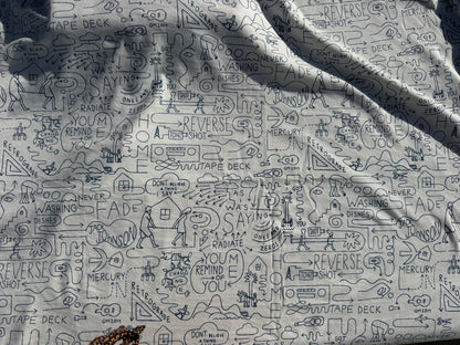 Jack Johnson Concert Text Organic Cotton Jersey Knit “Jack Does The Dishes"