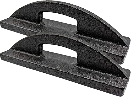 Fabric Pattern Cloth Weight Set of 2 Heavy Duty Iron cast Fabric Weights, PAINTED BLACK (CWT-2)
